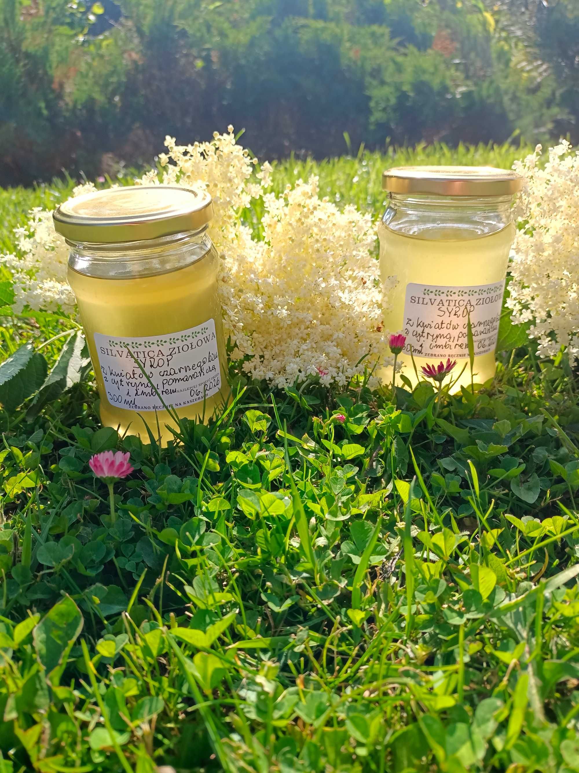 Syrop z kwiatów bzu czarnego, cytryną pomarańczą i imbirem 300ml