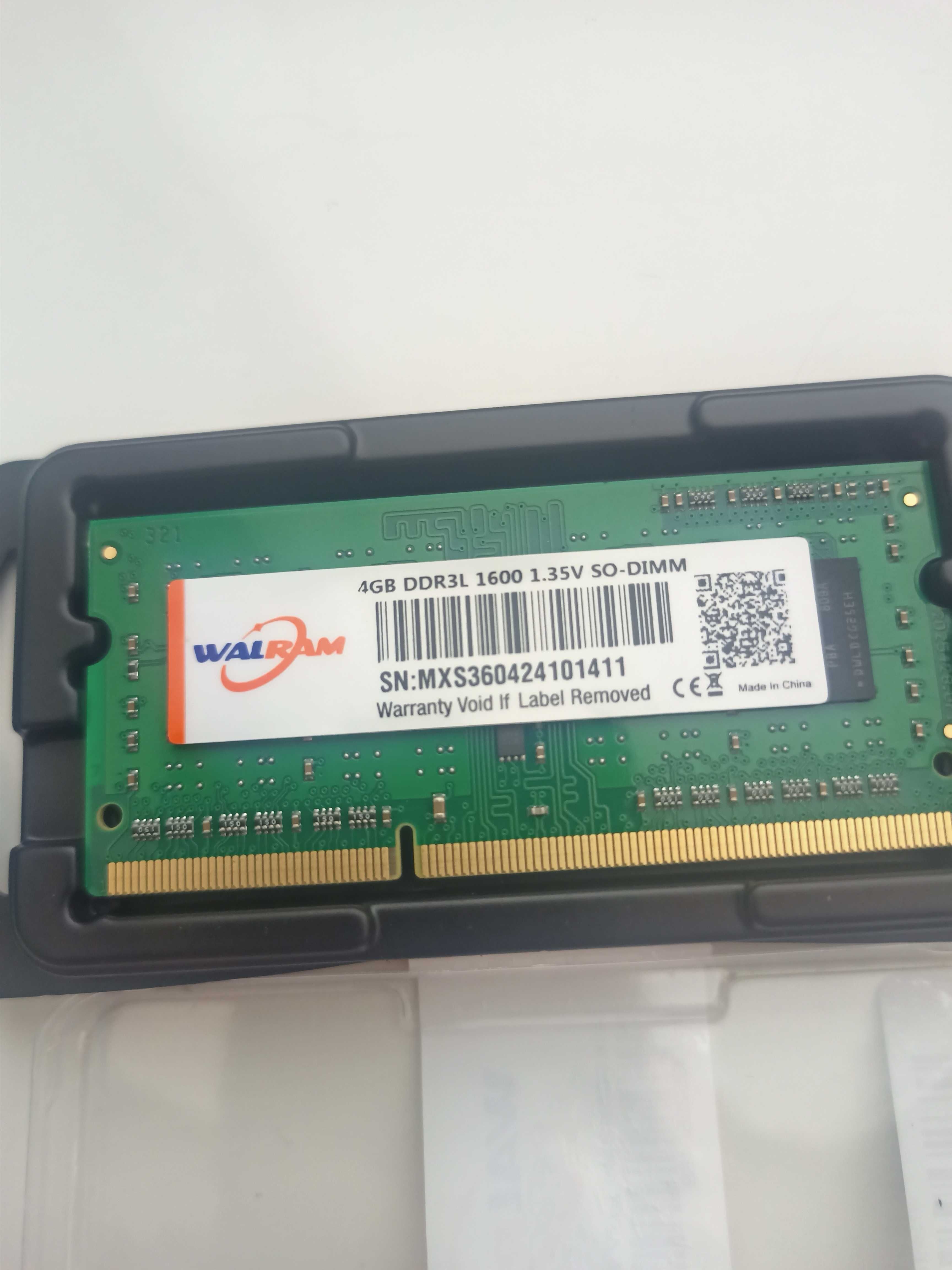 Продам ОЗУ Walram DDR3L 4ГБ 1600МГц Новая SDRAM для ноутбука