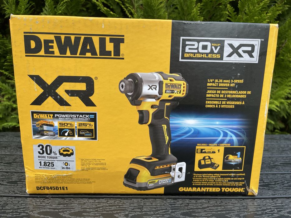 Dewalt dcf845D1E XR 20Vбезщітковий акумуляторний імпульсний шуруповерт