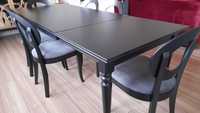 Stół INGATORP IKEA drewniany, rozkładany, czarny, 155/215x87 cm