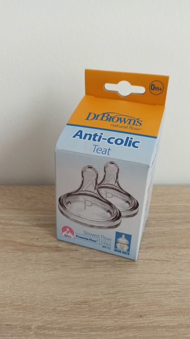 Dr Browns smoczki do szerokiej butelki dla wcześniaków P NOWE 2 szt