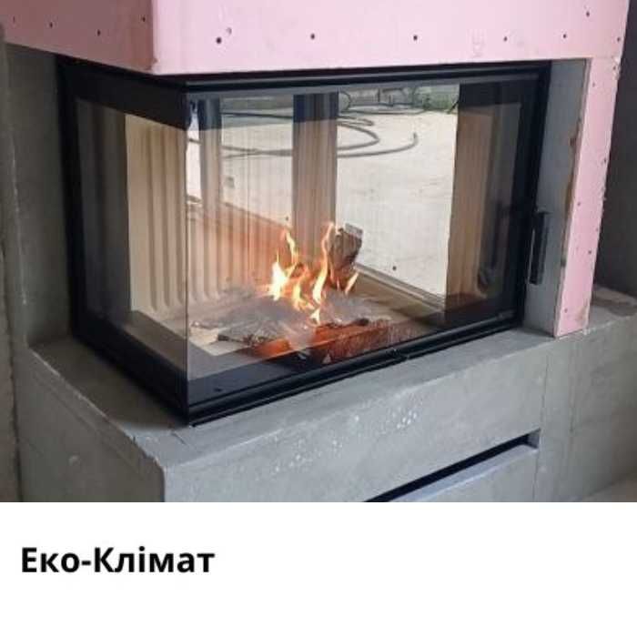 Сталева Камінна топка XFire - Corner L/R 800. Камін.Доставка.