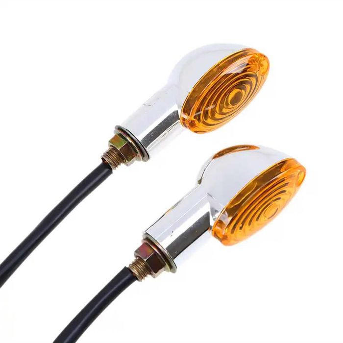 Par de Piscas com Lâmpada de Filamento - Luz Âmbar