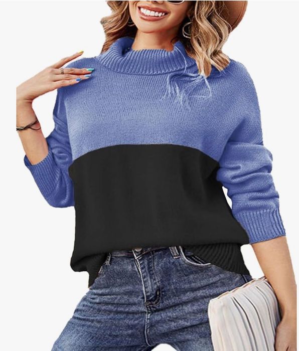 Sweter damski rozmiar M, niebiesko czarny, Rayson