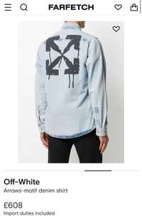 Джинсова рубашка Off-White розмір М off white