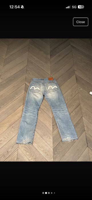 spodnie evisu stan db, vintage, rzadkie