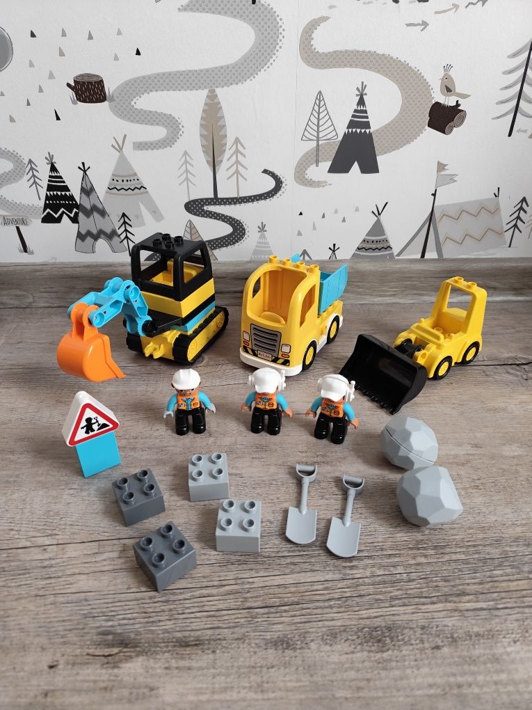 LEGO Duplo 10930 + 10931 Buldożer, ciężarówka i koparka
