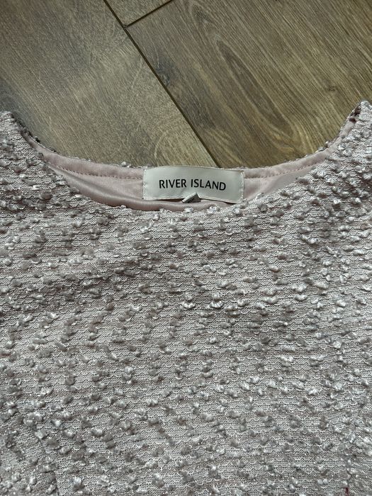 Bluzka z baskinką, River Island 36 pudrowy róż