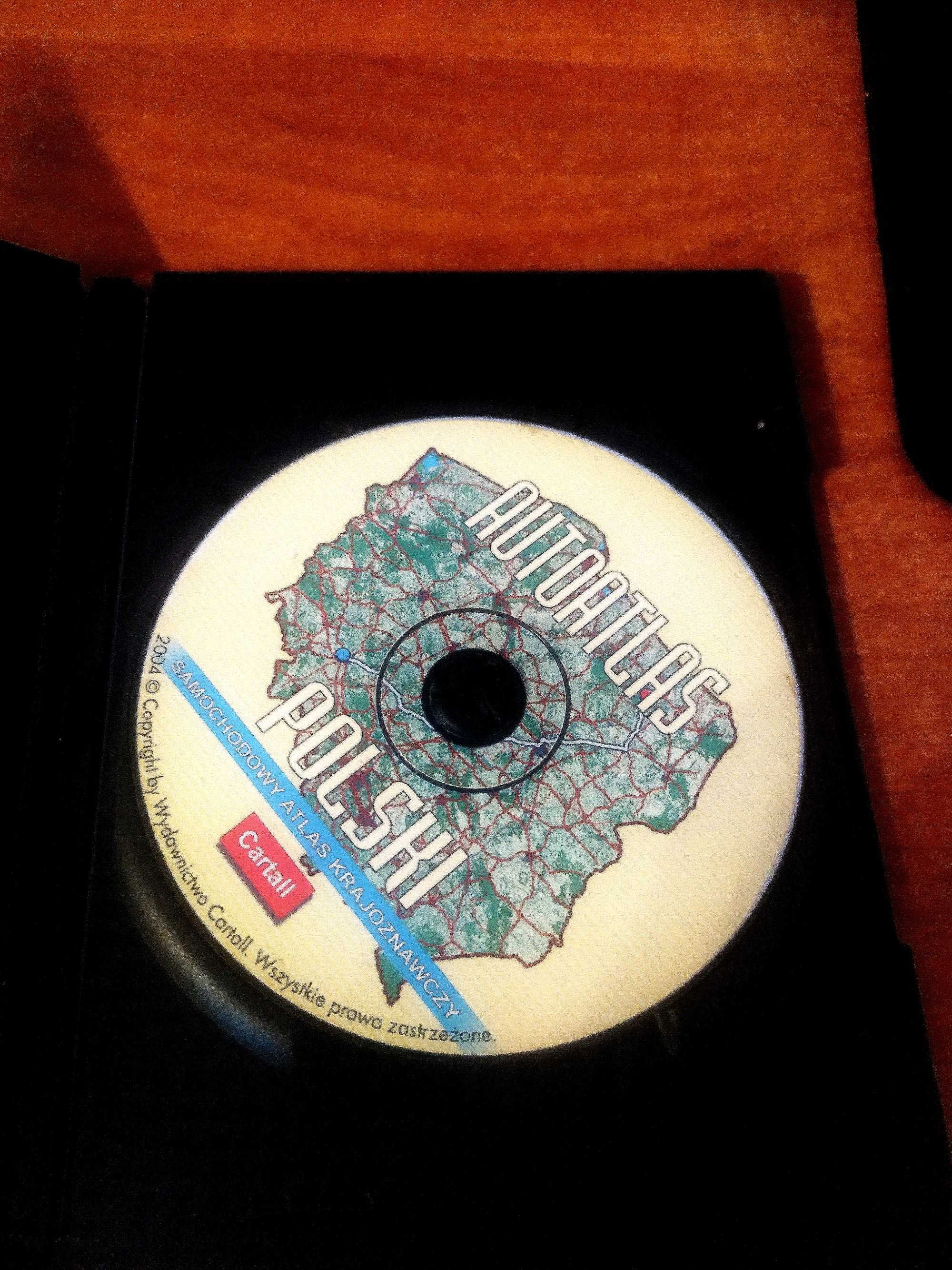 Płyta CD Autoatlas Polski samochodowy atlas krajoznawczy" z 2004 roku
