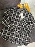 Сорочка Zara у клітинку фланелева картата чорна XS S