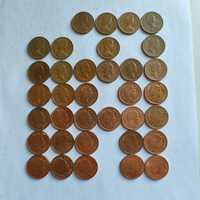 35 монет 1 пенні Великобританії різні роки