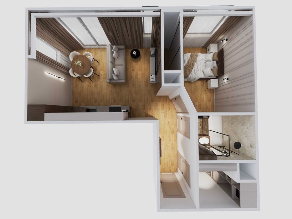 **Nowe 2 pokojowe mieszkanie z balonem garderobą wykończone pod klucz*