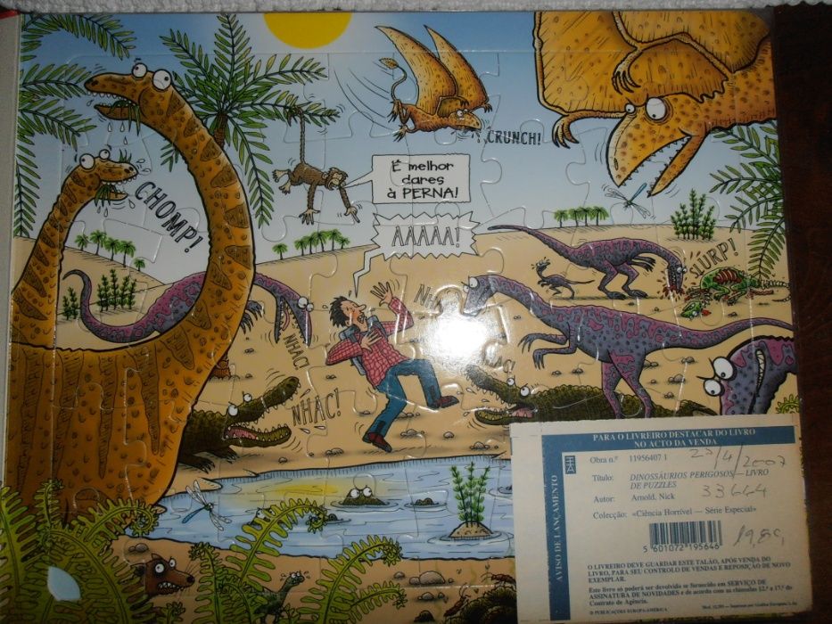 ciência horrível-dinossáurios perigosos-livro de puzzles