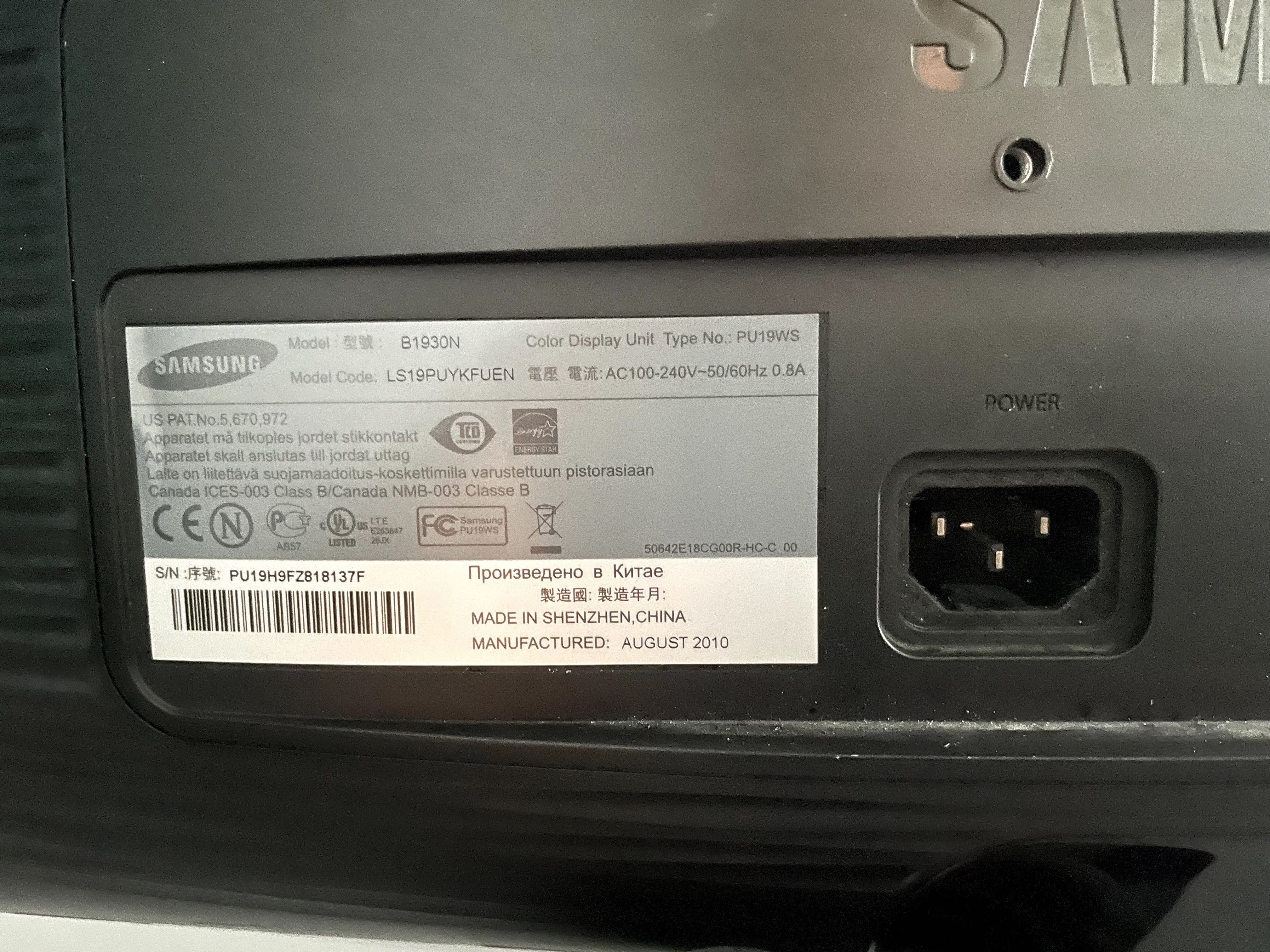 Monitor Samsung SyncMaster B1930