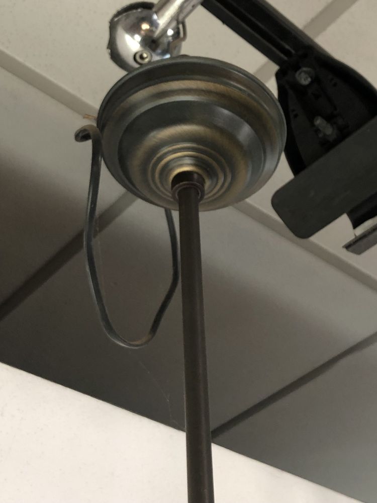 Lampa pojedyncza musztardowy klosz
