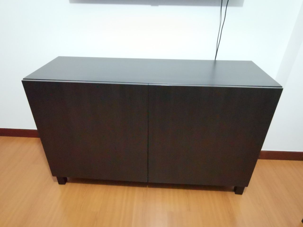 Aparador IKEA Bestå Comb arrumação c/portas, pret-cast/Lappviken/Stubb