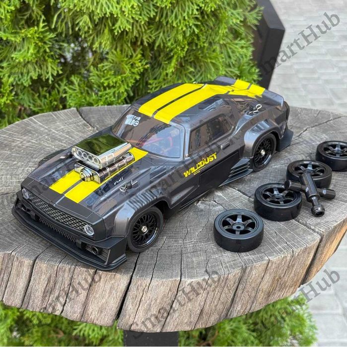 Дрифт машинка 50 км/ч Dodge Charger на радиоуправлении серая на пульте