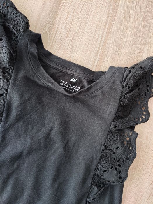 Bluzka z krótkim rękawem, t-shirt h&m 110/116