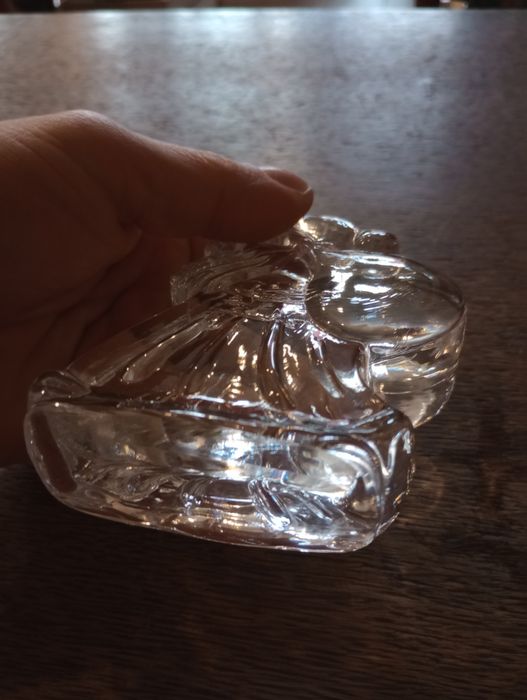 Śliczny świecznik Mikołaj grube szkło Okazja