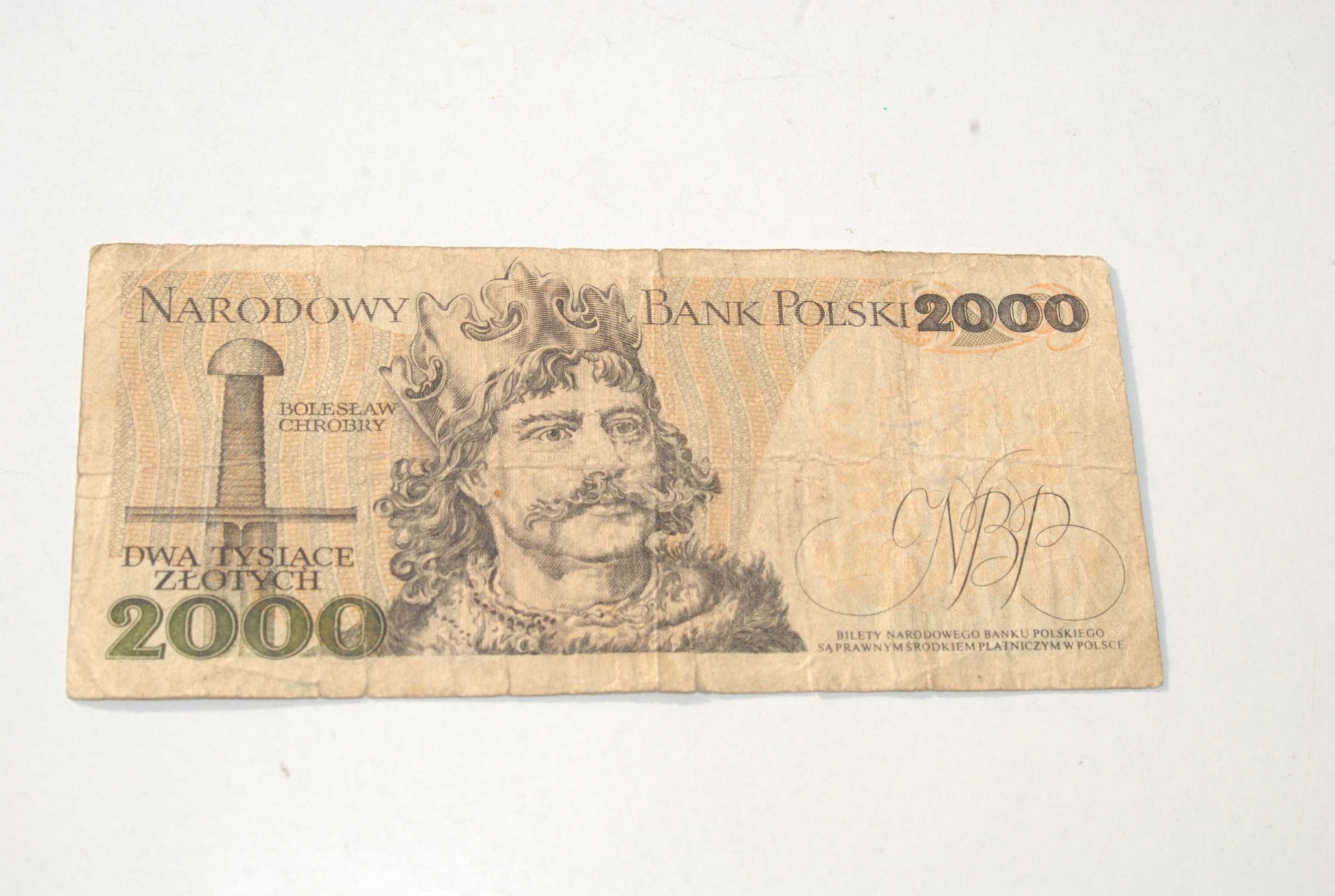 Stary banknot 2000 złotych Mieszko I 1979 antyk