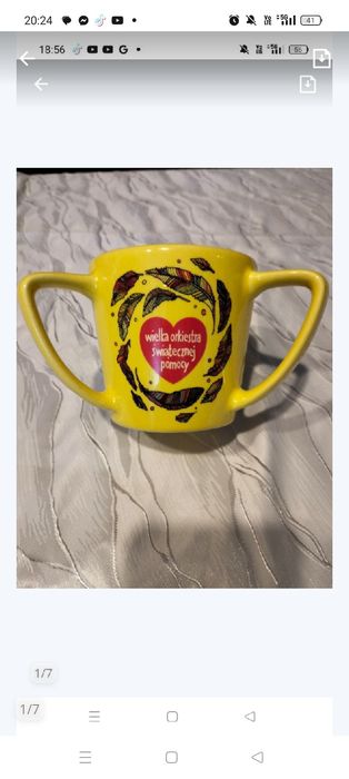 Kubek WOŚP trójuszny Lipton dla Jurka Owsiaka