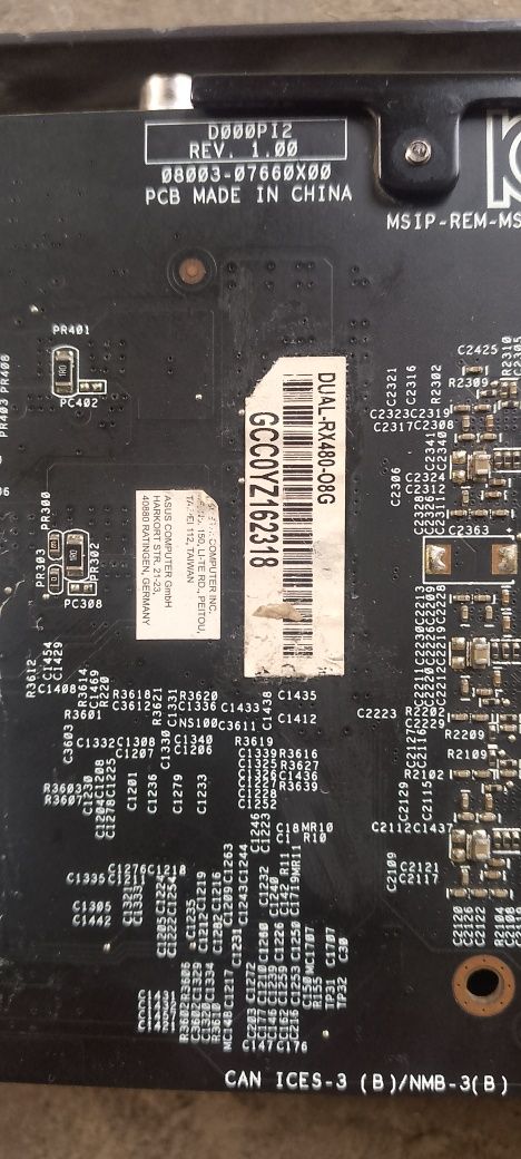Rx 480 8gb неробочая