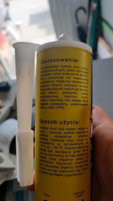 KLEJ do betonu Ogrodzeń STYROBUD klej do bloczków pustaki ogrodzeniowe