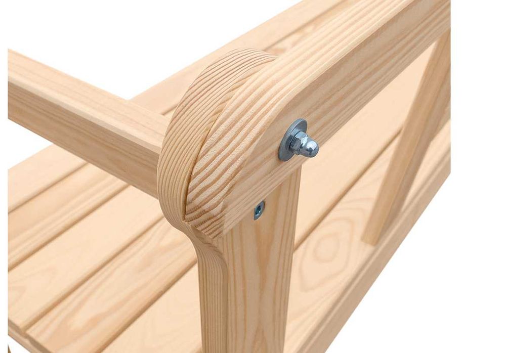 Nowoczesna ŁAWKA OGRODOWA Drewniana Dwuosobowa Producent - WYPRZEDAŻ