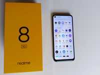 Smartfon Realme 8 5G Kolor Czarny Stan BDB Komplet Gwarancja 11 m-c