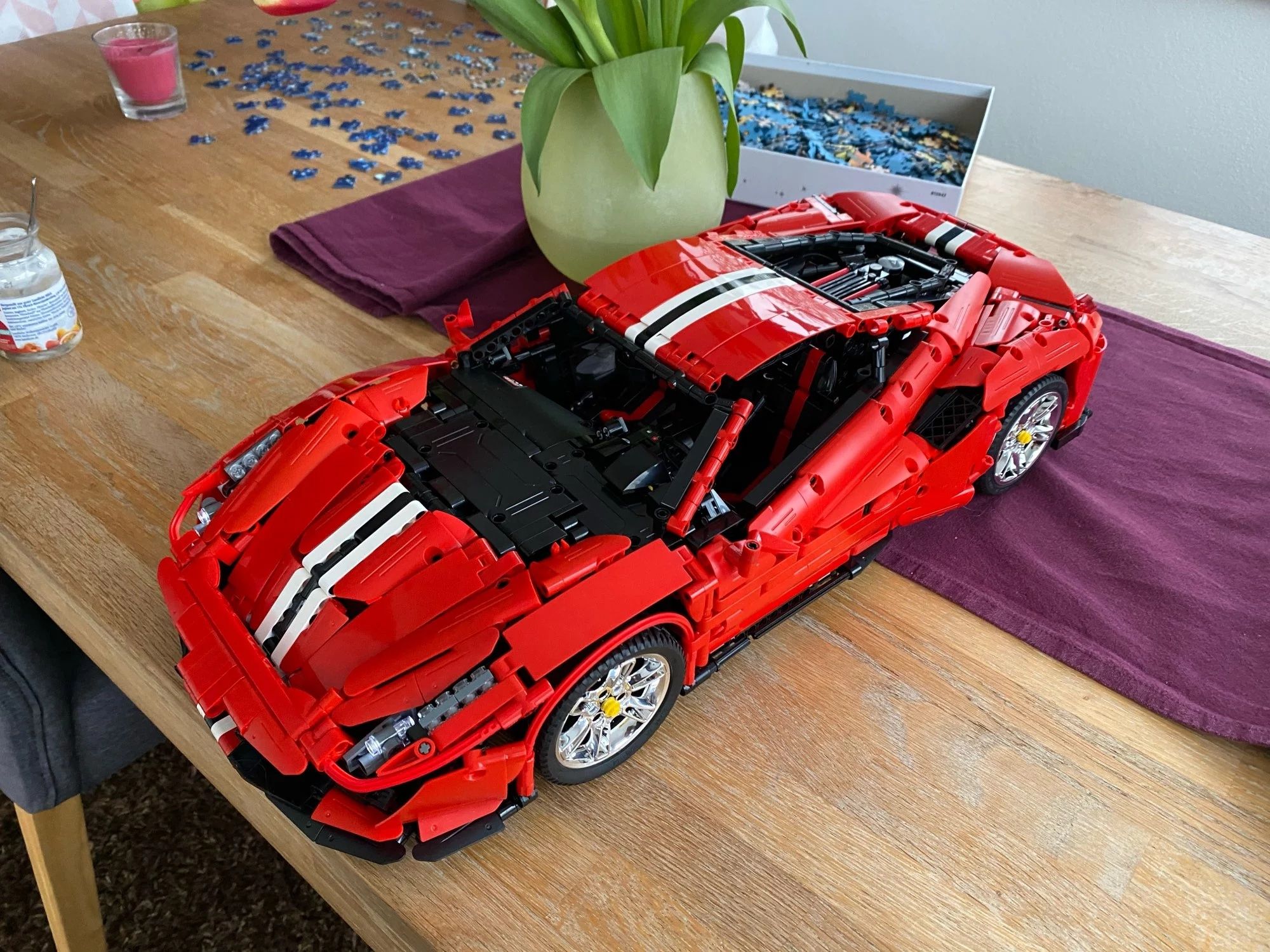 Klocki technic RC Ferrari 488 Pista Cada 3187 MOC C61042