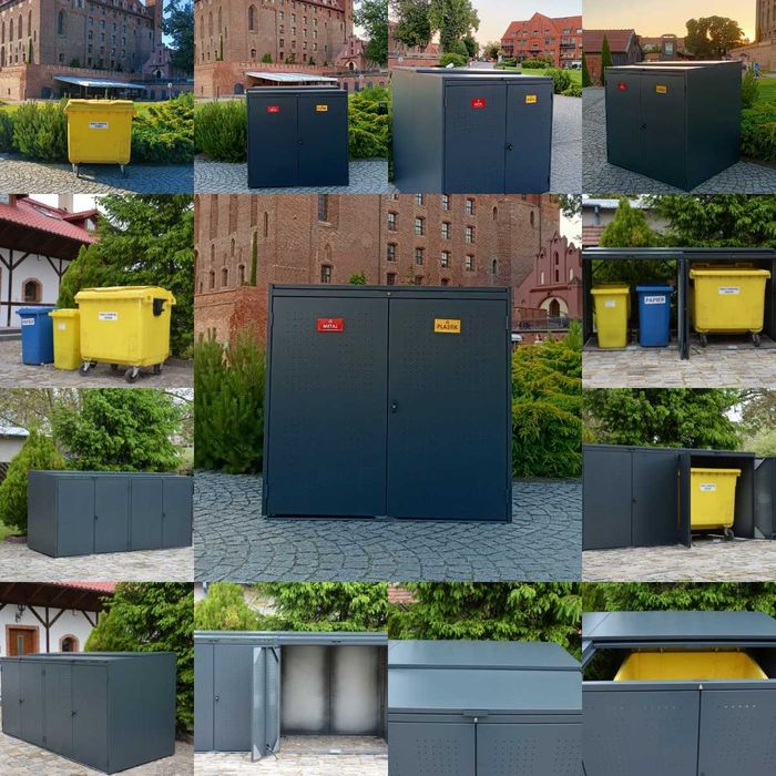 Wiata Altana Śmietnikowa Blaszak Zabudowa Obudowa Koszy 660/1100 L