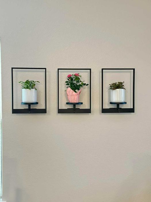 Kwietniki 3 sztuki na kwiaty stojaki ścienne na ścianę oryginalne loft