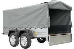 Przyczepka dwuosiowa GARDEN 264/2 KIPP 264x125 stelaż H800 + pokrowiec