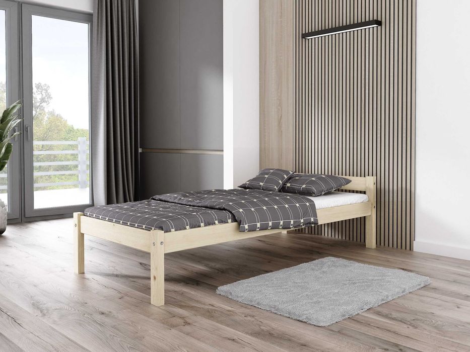 Solidne łóżko sosnowe TOLA 90x200 80x200 łóżka drewniane producent