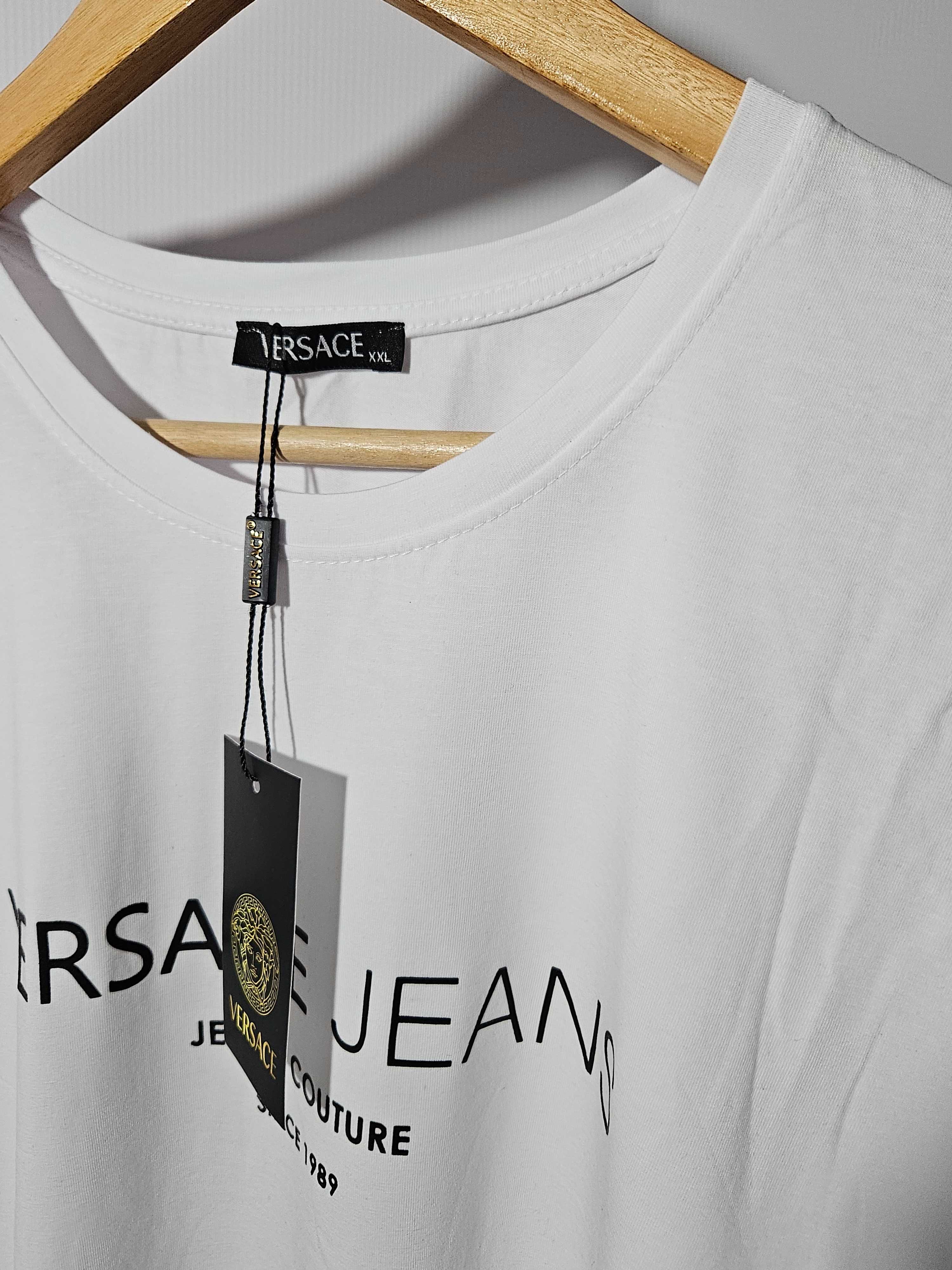 T shirt koszulka męska Versace Jeans roz L/ XL biała