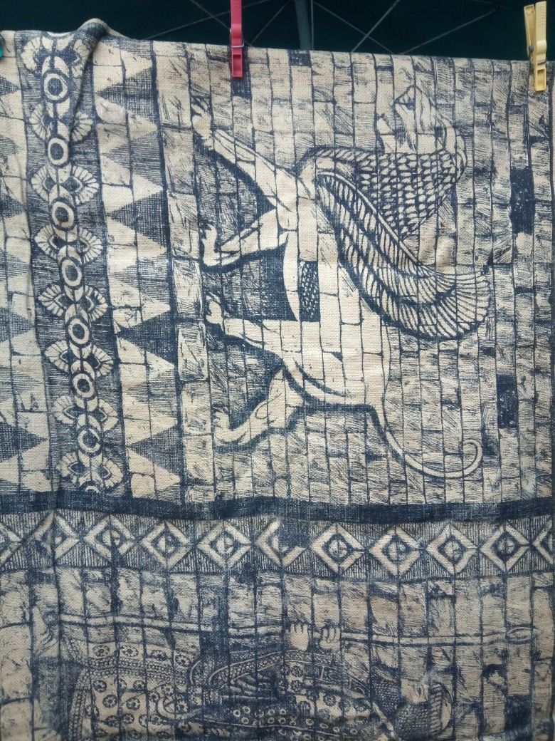 Antiga grande tapeçaria oriental