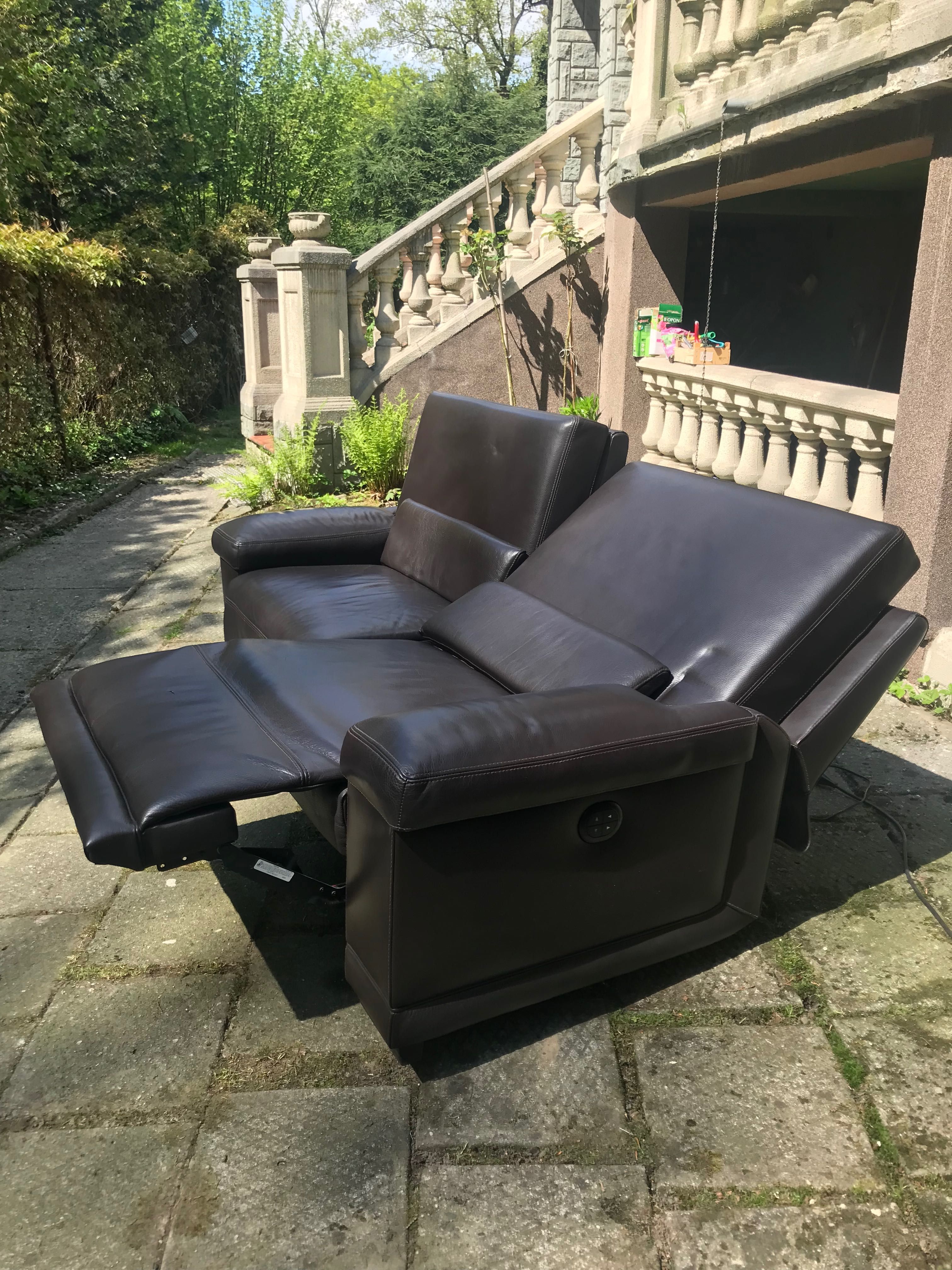 Sofa skórzana z funkcja relaks