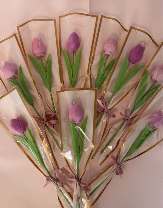 Tulipany świeca sojowa