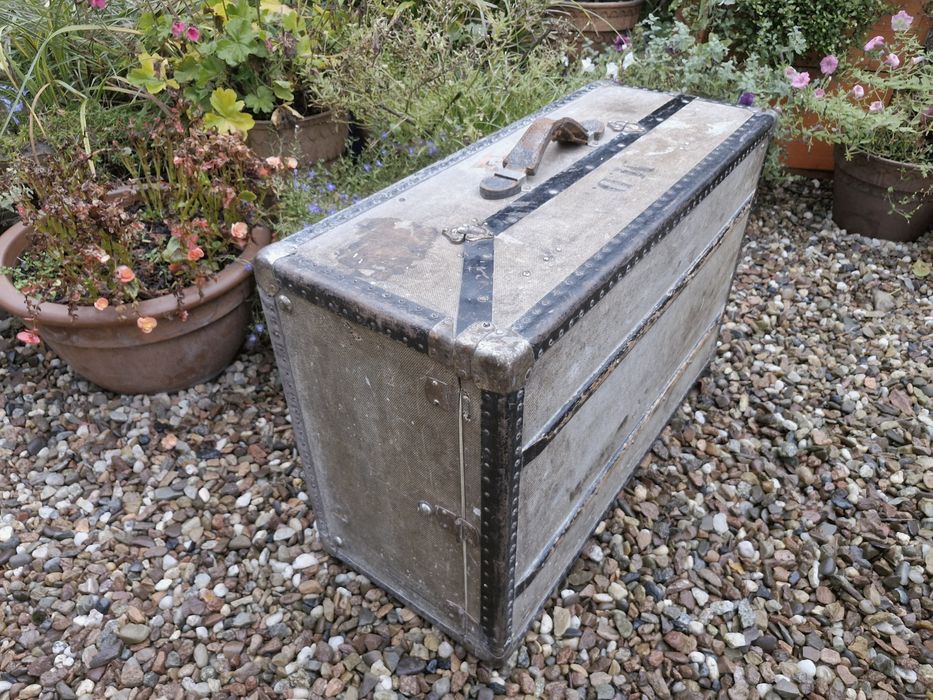 Stary Zabytkowy Kufer Podróżny XIX wiek