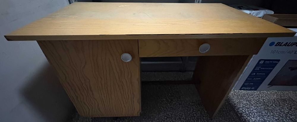 biurko drewniane PRL