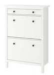 Sapateira, HEMNES IKEA c/2 compartimentos, branco, 89x30x127 cm
