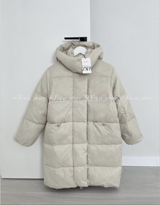 Пуховик Zara пухове пальто куртка
