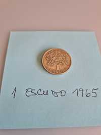 1 escudo de 1965 , moeda .