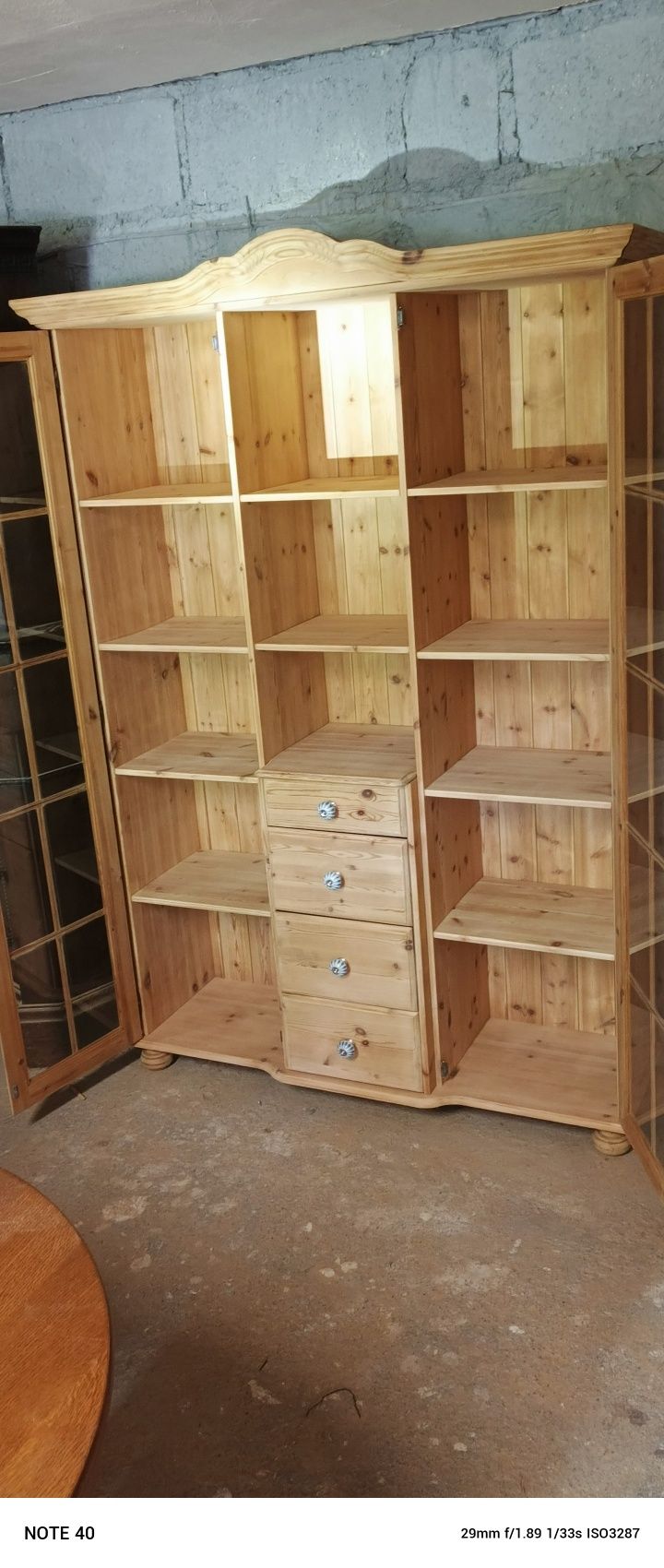 Biblioteka lite drewno sosnowe