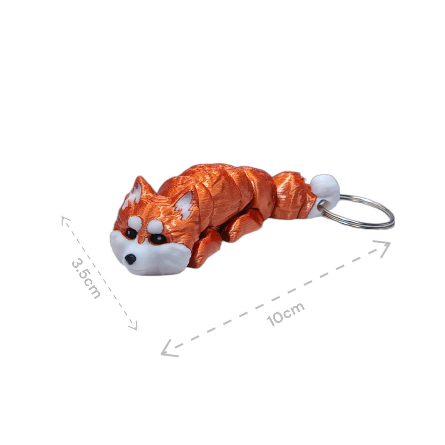 Ruchomy Brelok - Pies  Pomeranian, Szpic Miniaturowy, Brelok do Kluczy