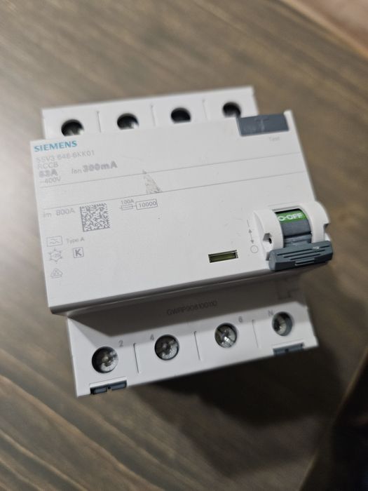 Siemens RCCB 5SV3 646-6KK01  Type A 63A, różnicówka