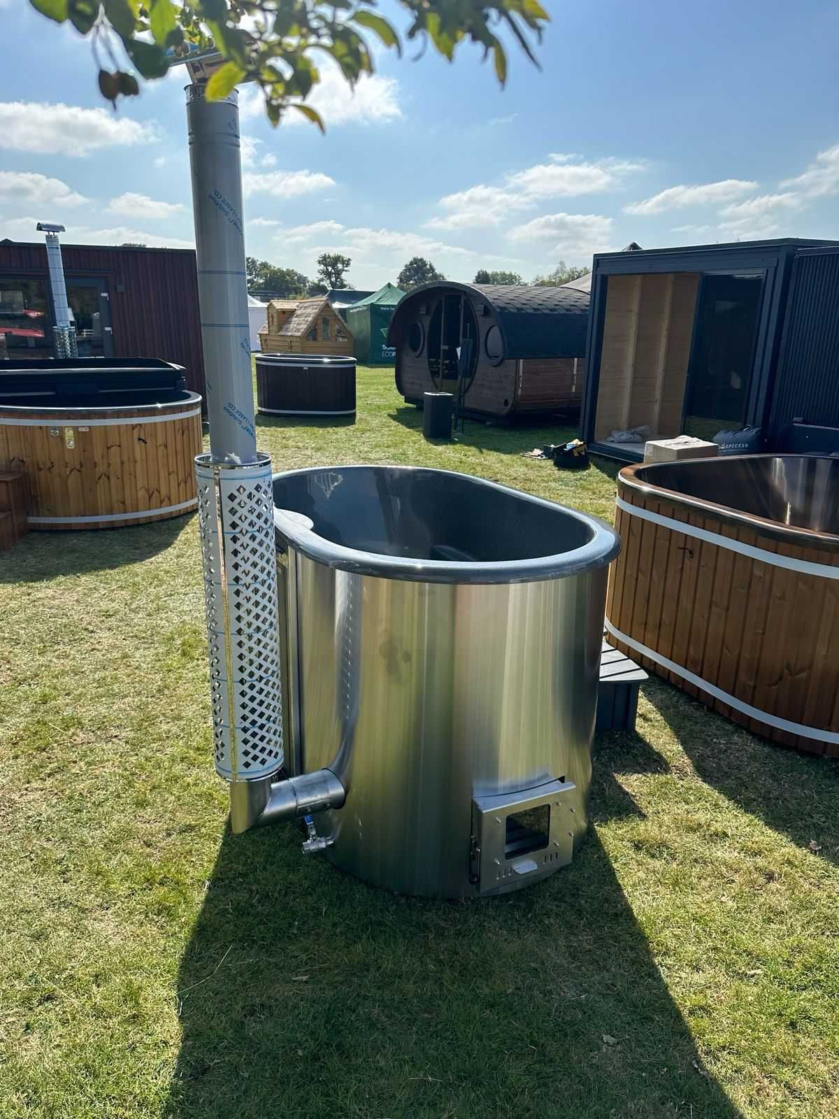 BALIA OWAL LUX - z piecem zewnętrznym -hot tub, spa, jacuzzi