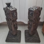 Lampa Smok z Nepalu ręcznie rzeźbiona