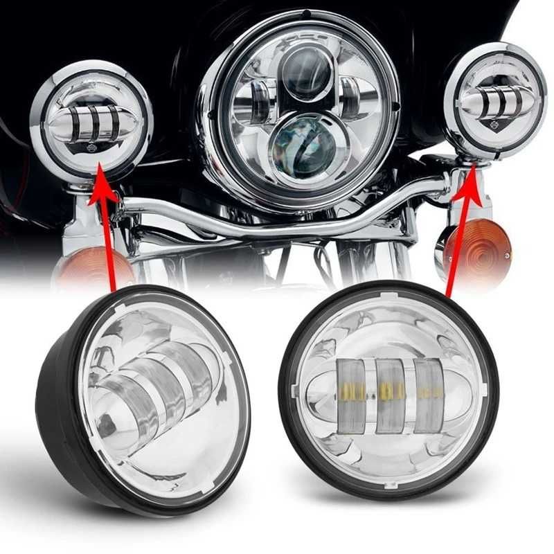 Reflektor lampa LED 7" light bary 4,5" zestaw Harley Electra Glide
