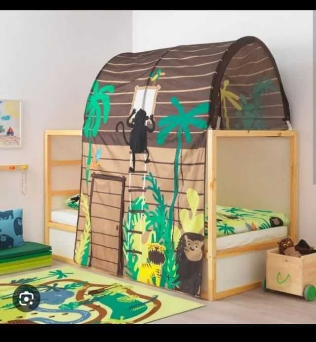 Cama kura+colchao+tenda